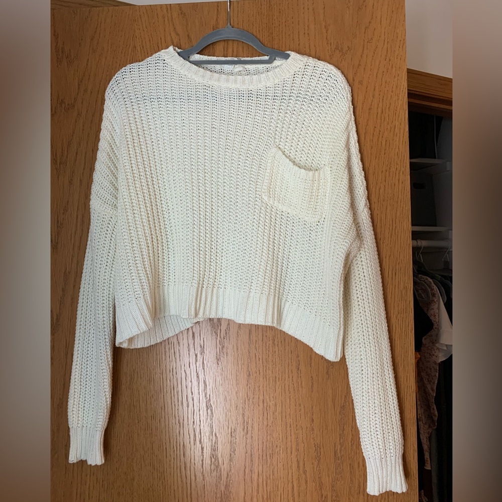 Cream Cropped Sweater